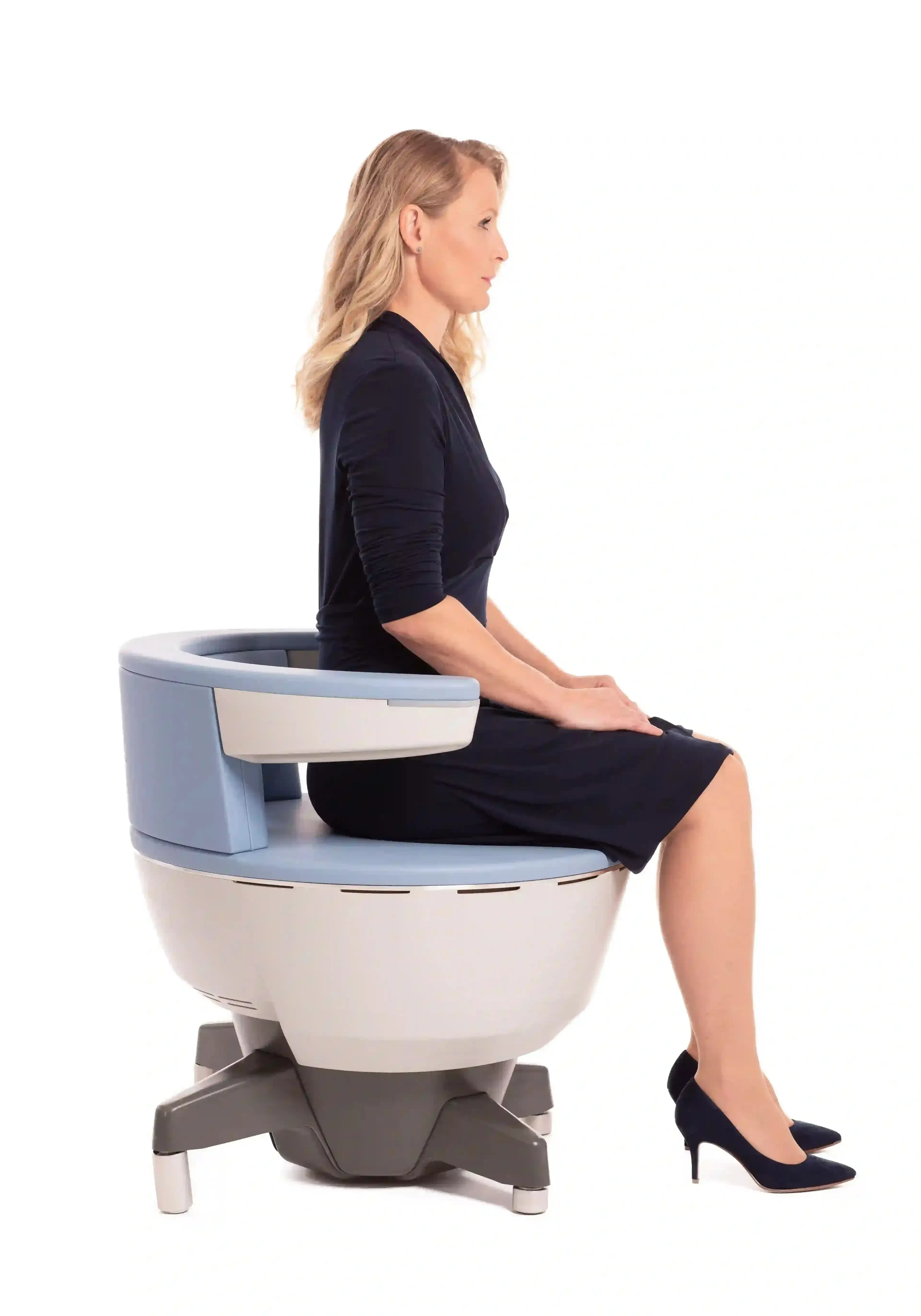 Patient consulting with Dr. Reznikov about Emsella benefits at Pain Treatment Center of Maryland