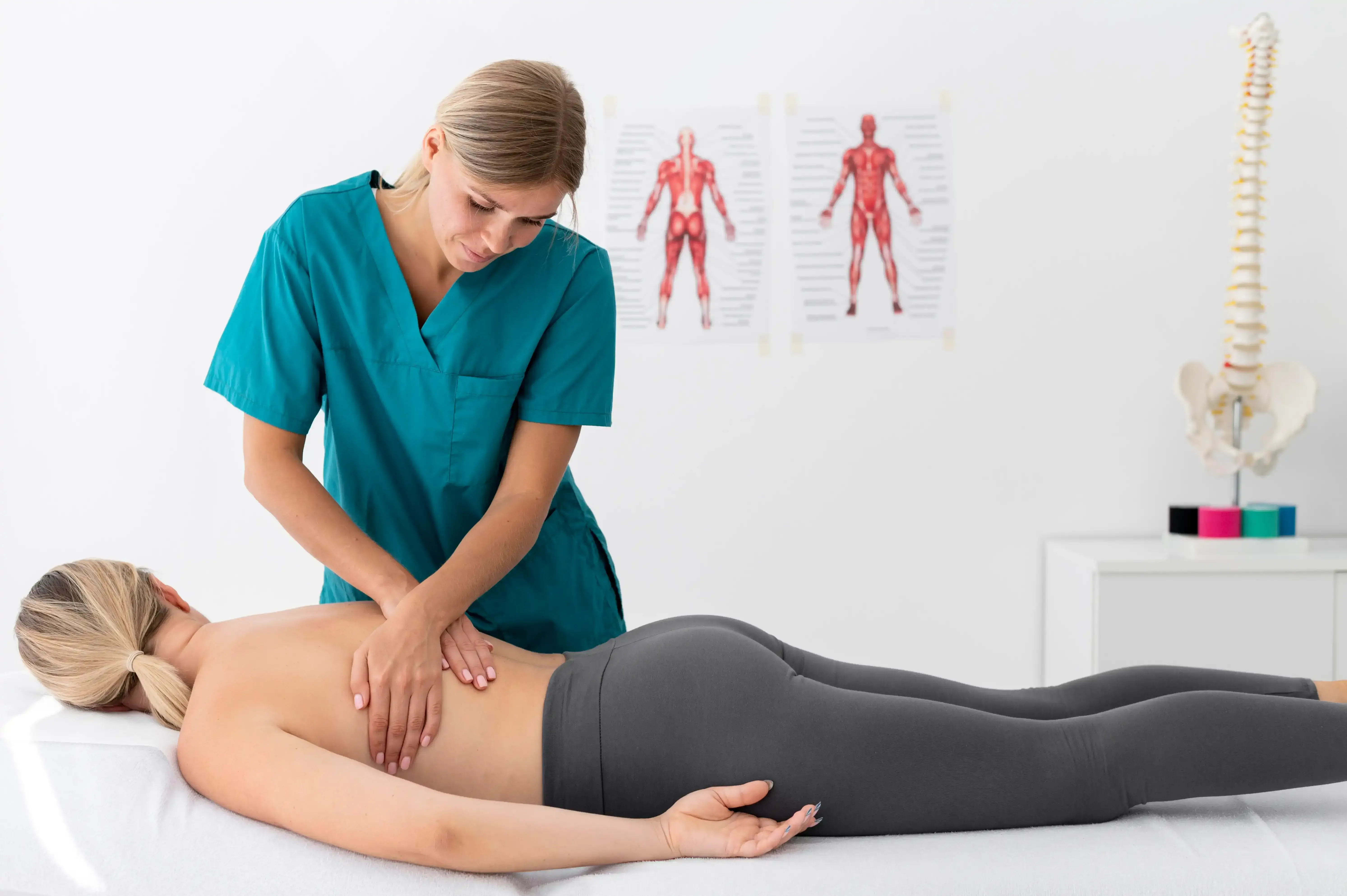Abstract background representing spinal pain diagnosis areas