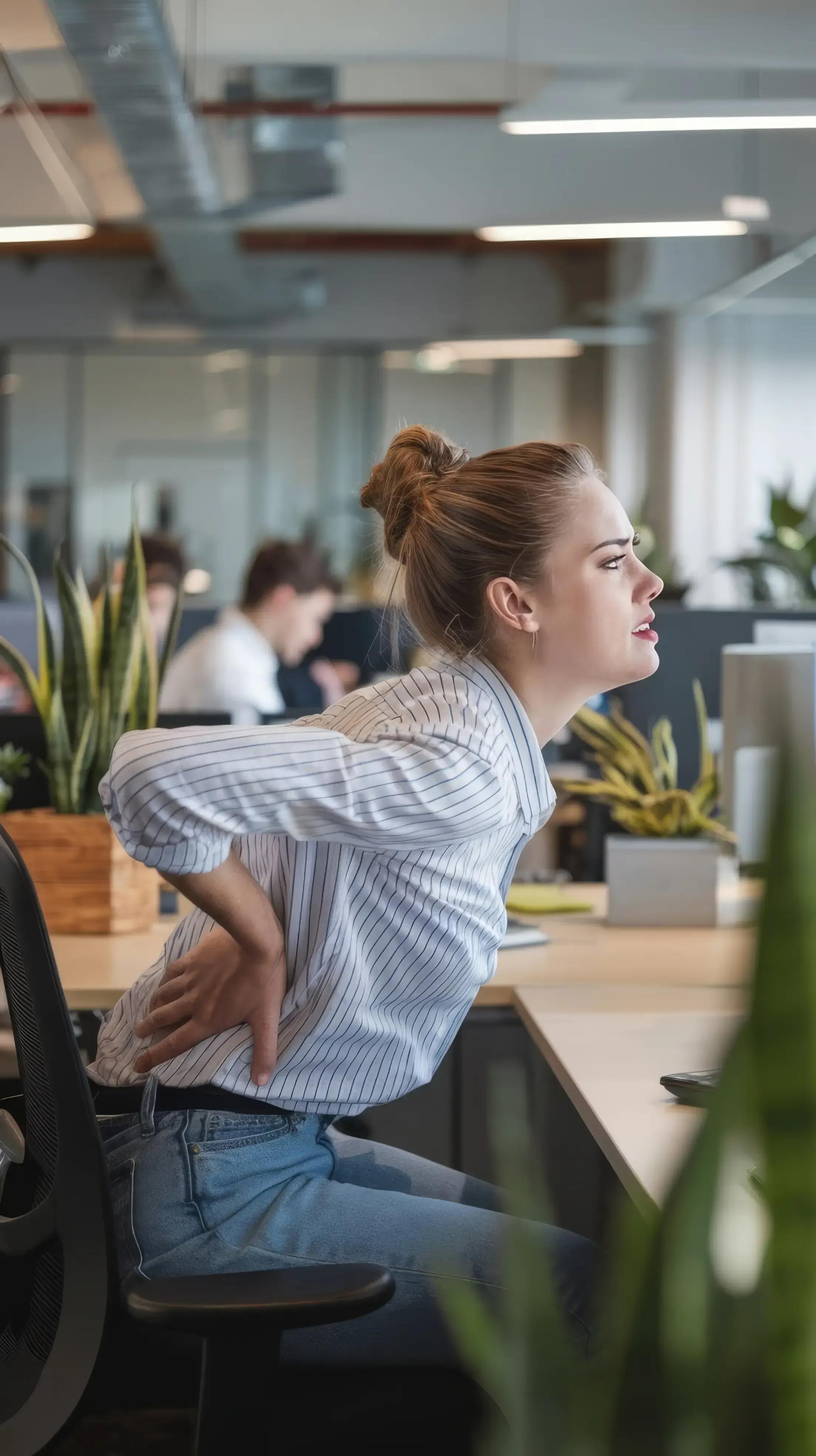 Person concerned about work-related pain at Pain Treatment Center of Maryland